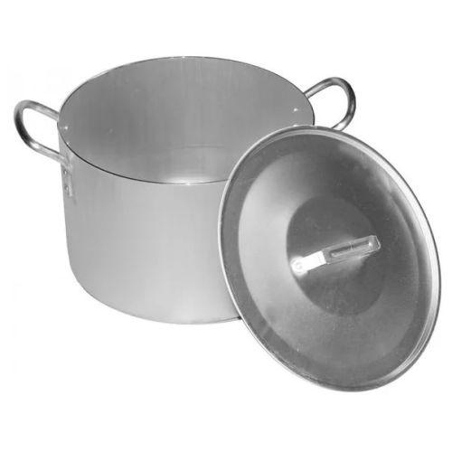 Котел 30,0л металл. ручки, с крышкой, штампованный алюминий, БЕЛАЯ КАЛИТВА, 1/1