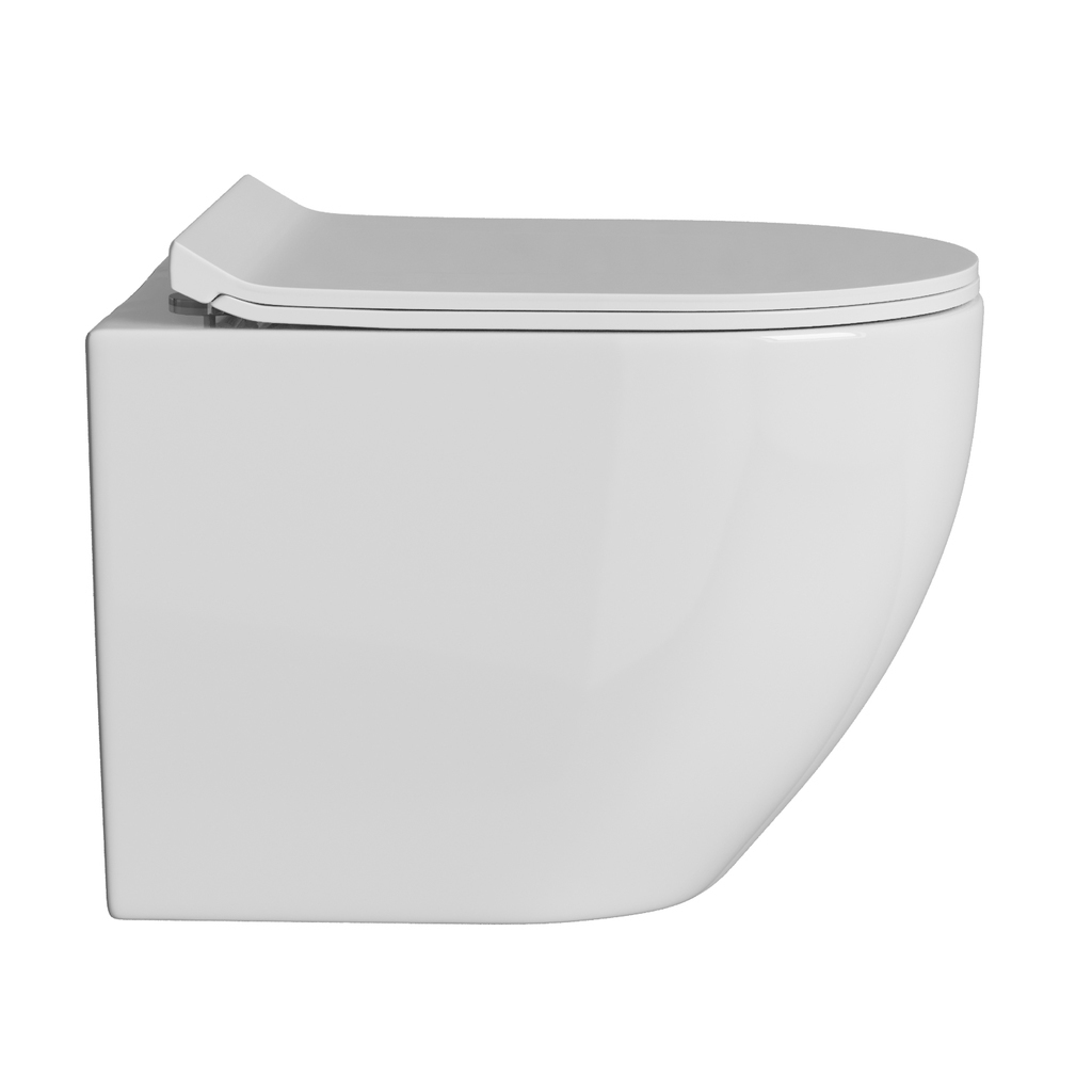 Унитаз подвесной безободковый WAVE TOR Tornado3.0, сид. полипр, м/л, быстр, БЕЛЫЙ глянец, XL