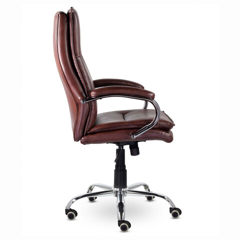 Кресло офисное BRABIX PREMIUM, Cuba EX-542,  экокожа, коричневое, 532550