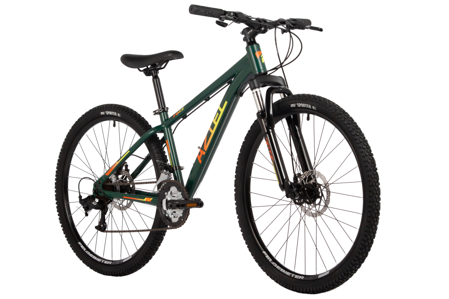 Велосипед FOXX 26" AZTEC зеленый, сталь, размер 14