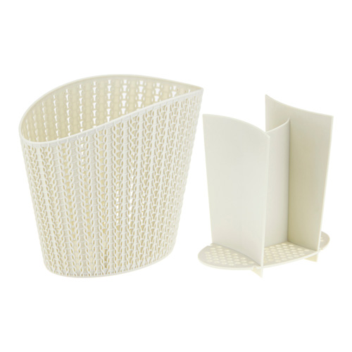 Сушилка для столовых приборов ВЯЗАНИЕ, белый ротанг, 1/24