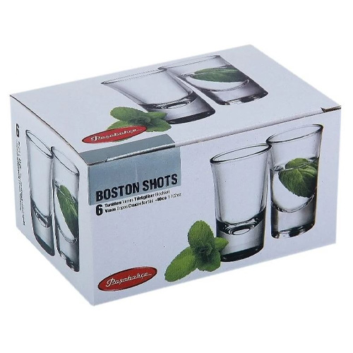 Стопка 40мл, рюмка, БОСТОН ШОТС 6шт/уп Pasabahce, 52174В, 1/12