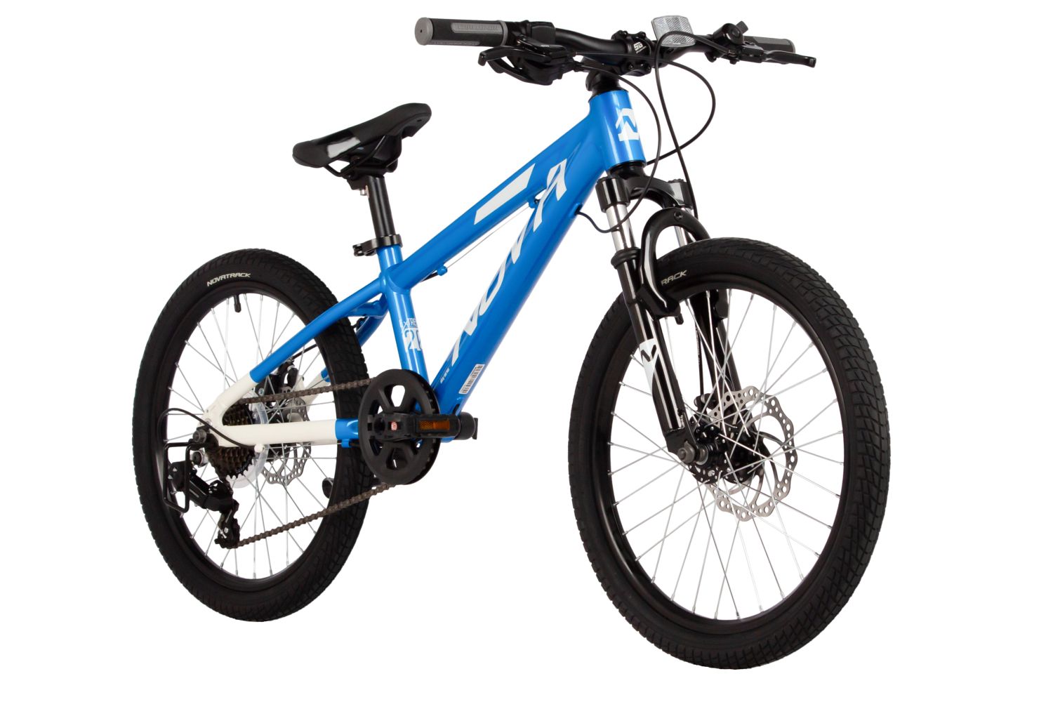 Велосипед NOVATRACK 20, EXTREME, синий, алюм., 7 скор., Shimano/MICROSHIFT, диск.тор.STG