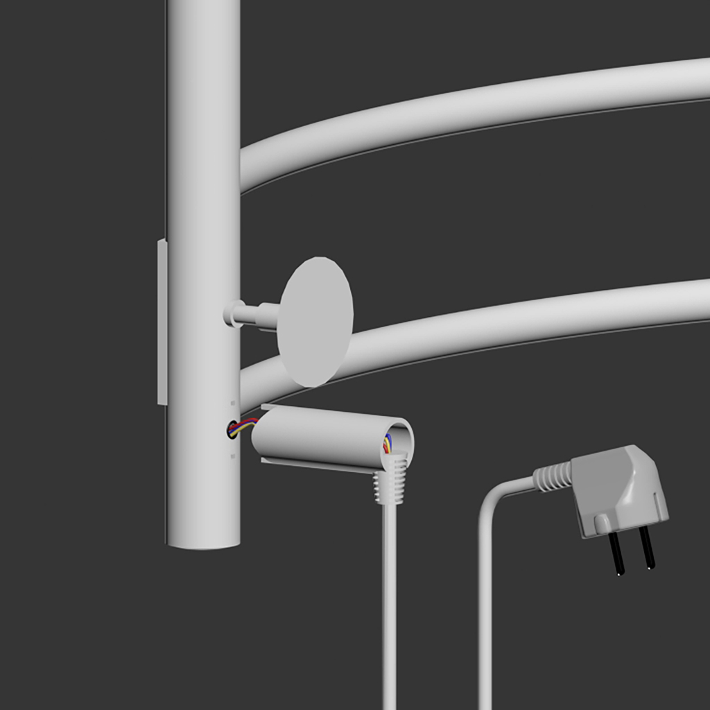 Полотенцесушитель MIXLINE CAPELLA 80х50, таймер, 318 Вт, 8 перекладин электрический БЕЛЫЙ