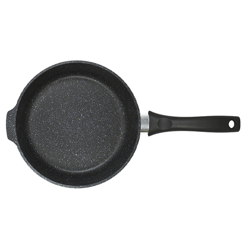 Сковорода 16см, глубокая, с ручкой АП KUKMARA, линия Granit, black, 1/10