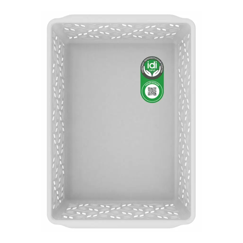 Корзинка универсальная 4.3 л Homver Linden 221313321/03,  290х190х95 мм, светло-серая