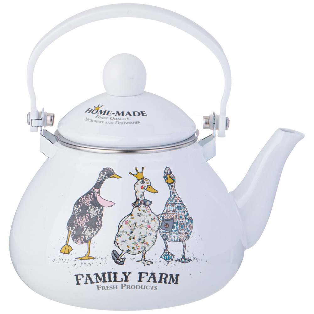 ЧАЙНИК AGNESS ЭМАЛИРОВАННЫЙ СЕРИЯ, FAMILY FARM,  1, 3 Л