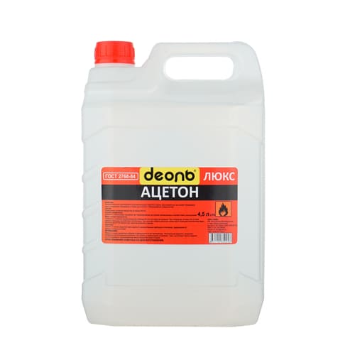 Растворитель Ацетон 4,5л, ДЕОЛЬ, ГОСТ, 1/1