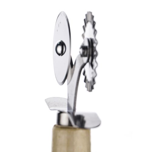 Нож для пиццы и теста 160 мм, 2 ножа, с деревянной ручкой, 1/360