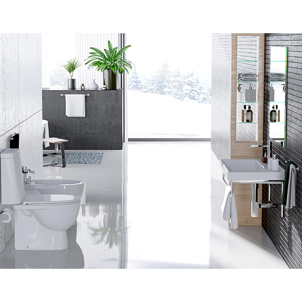 Раковина накладная, Fest-80, белая, без кроншт, Sanita Luxe