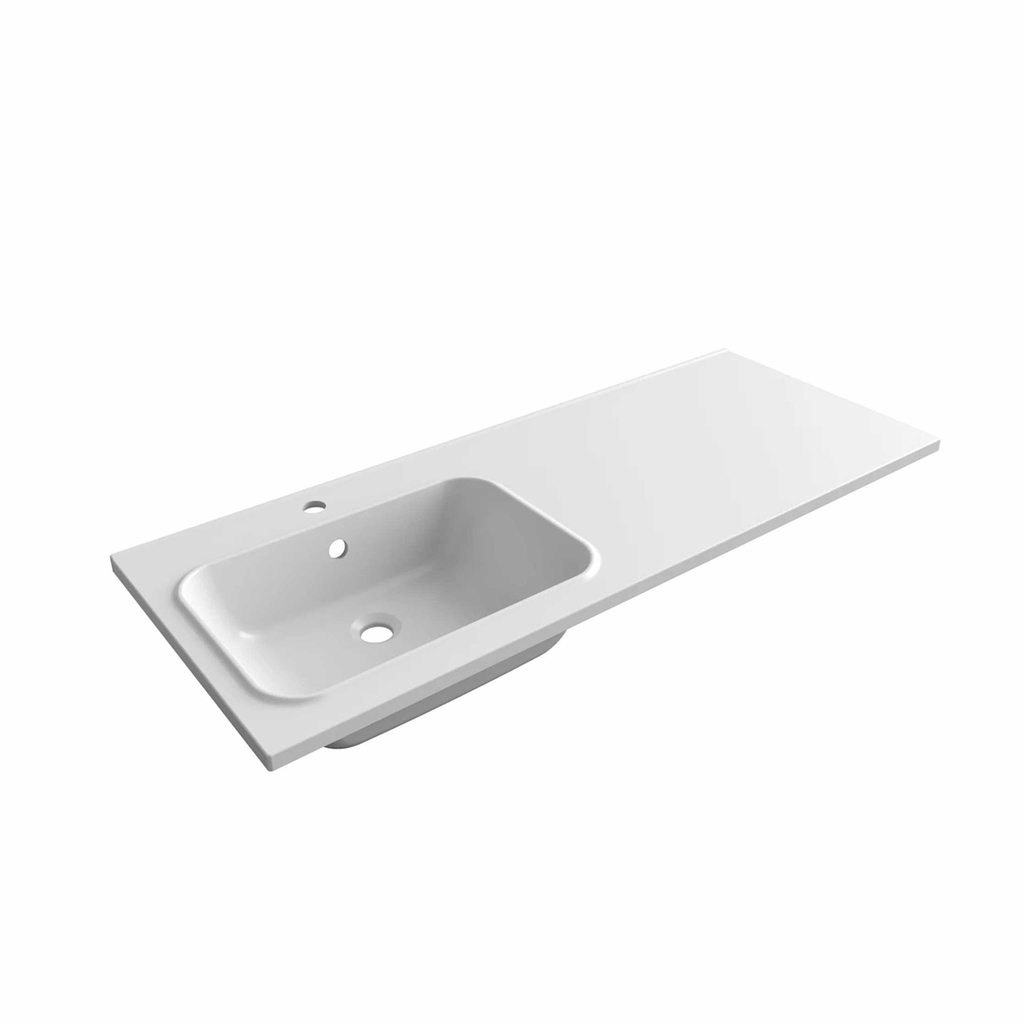 Раковина накладная, БИЛЛ-120*48, ш*г левый, выпуск, перелив, крепление, кронштейн, MIXLINE