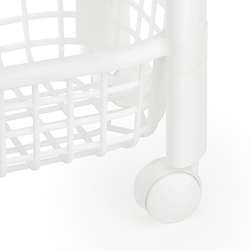 Полка узкая на колёсах IDEA М 2718, 3 секции, белая