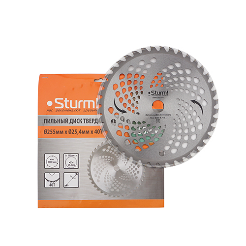 Диск для триммера 255*25,4мм*40зуб BT8952D-999 STURM, 1/