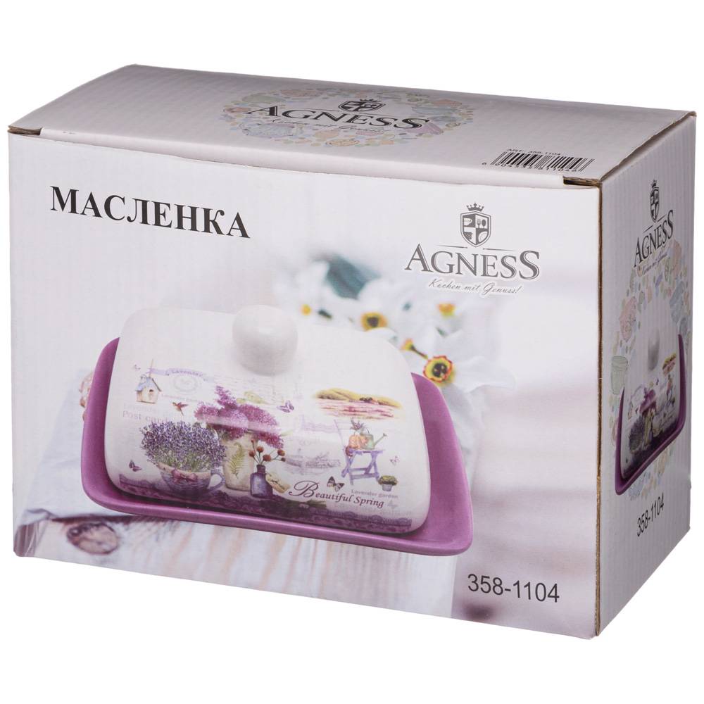 МАСЛЕНКА AGNESS, ЛАВАНДОВАЯ ВЕСНА, 17*12*8 СМ, КОР=24ШТ.