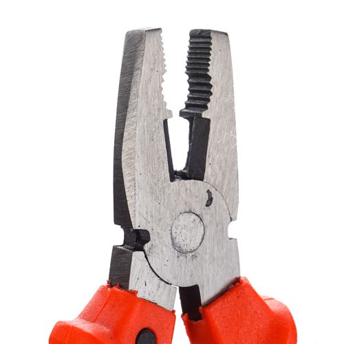 Пассатижи 180мм, шлифованные пластм. рукоятки, плоскогубцы, 2/6/60