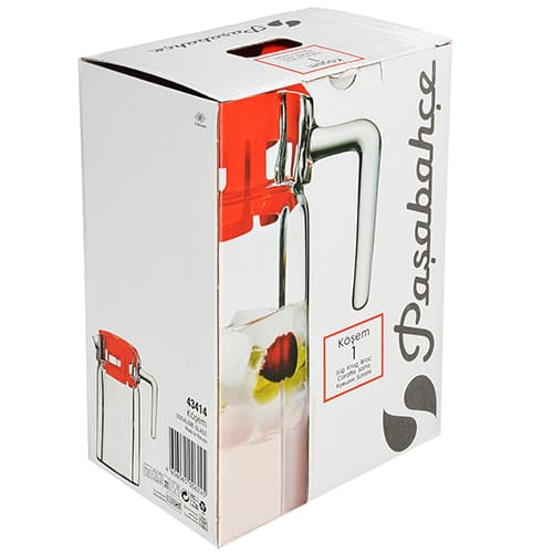 Кувшин 1235мл КОШЕМ, красная крышка, Pasabahce, 43414B, 1/6