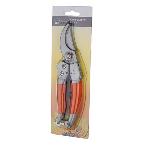 Секатор 21см металлические ручки, с обрезиненными наконечниками, закаленное лезвие, фиксатор, пружинный механизм 880639, 1/60