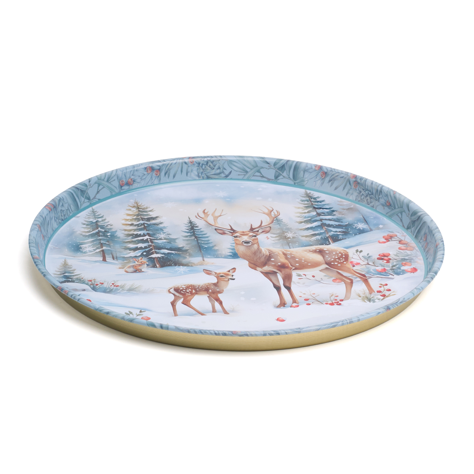 ПОДНОС СЕРВИРОВОЧНЫЙ AGNESS, ЗИМНЯЯ СКАЗКА, 33*2, 1 СМ