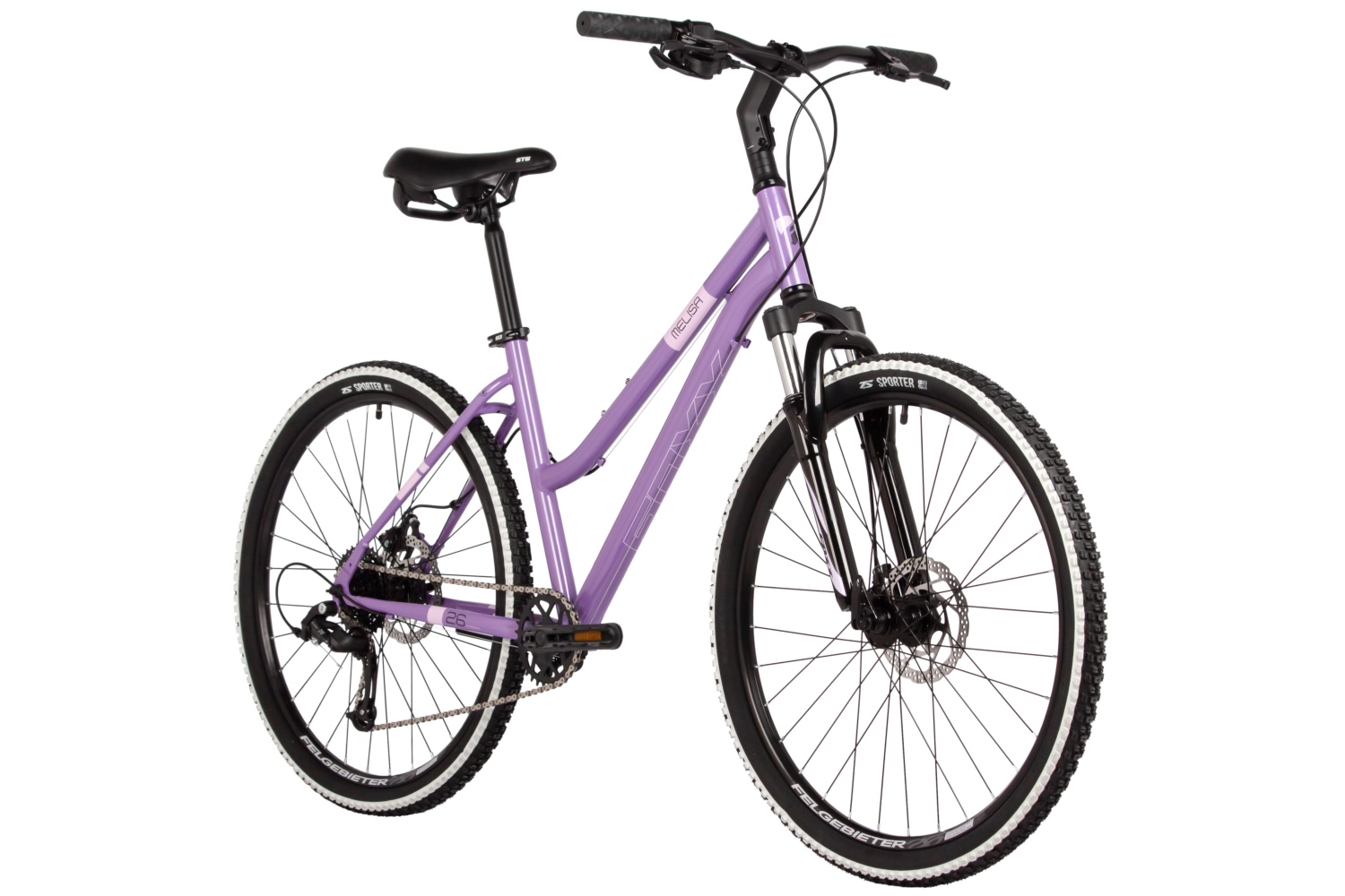 Велосипед FOXX 26" MELISA фиолетовый, сталь, размер 19