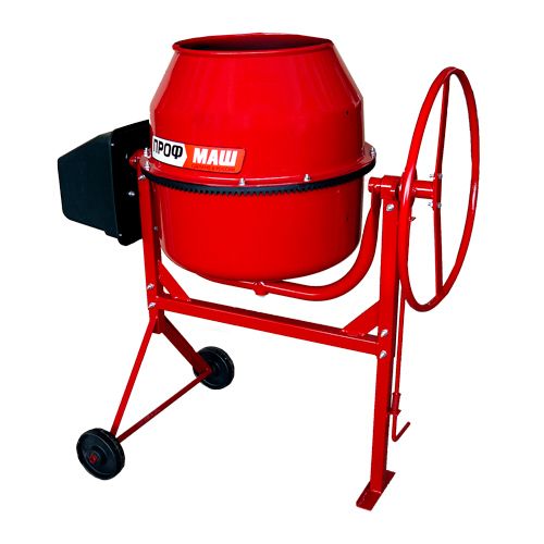 Бетоносмеситель ПРОФМАШ Б 160, полиамидный венец, рычаг