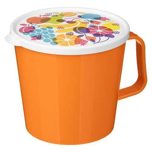 Контейнер-кружка 750 мл Homver 221198890/00, с декором, микс 1