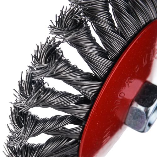 Щетка для УШМ, тарелка, 125мм/М14 крученая Барракуда, сталь, 1/60