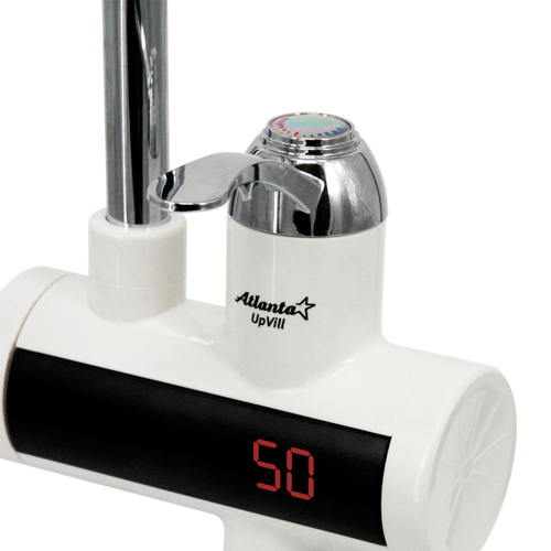 Кран мгновенного нагрева АТЛАНТА АТН-7426 белый, автом. упарвление, нагрев потока 30-85*, 1/10