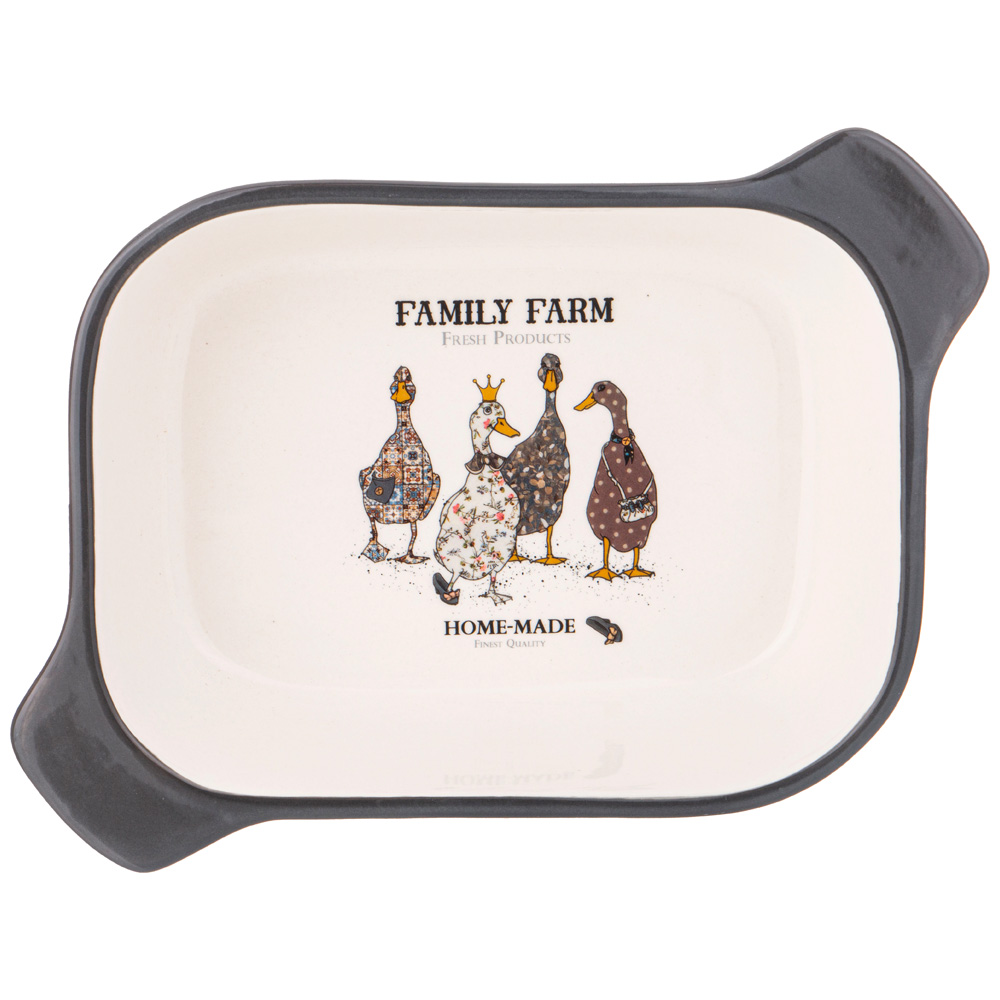 ФОРМА ДЛЯ ЗАПЕКАНИЯ AGNESS, FAMILY FARM, С ПЛАСТИКОВОЙ КРЫШКОЙ 25, 5*19*6, 5 СМ
