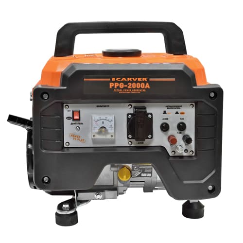 Генератор CARVER PPG- 2000А бензиновый, LT-156F, 1 кВт, бак 6 л