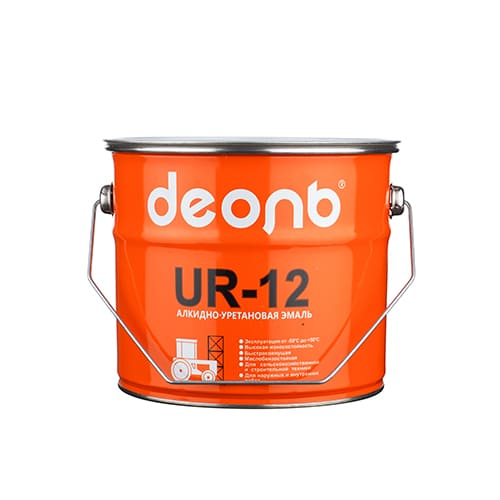 Автоэмаль для сельхоз. техники, быстросохнущая UR-12, ДЕОЛЬ, оранжевый, сигнальный, 3кг, 1/4