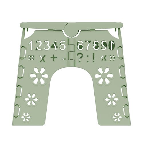 Табурет детский Алфавит складной, зеленый, 5/10