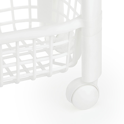 Полка узкая на колёсах IDEA М 2719, 4 секции, белая