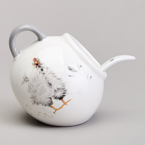 СОЛОНКА С ЛОЖКОЙ LEFARD, FUNNY HENS, 9*9, 5 СМ 150 МЛ, КОР=48ШТ.