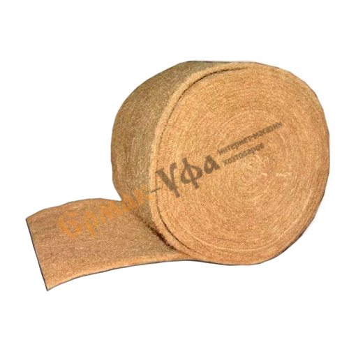 Лента джутовая, пакля, 150мм*5мм*20м для прокладки м/у бревен из первич. сырья, цена за уп. 7шт, 1/1