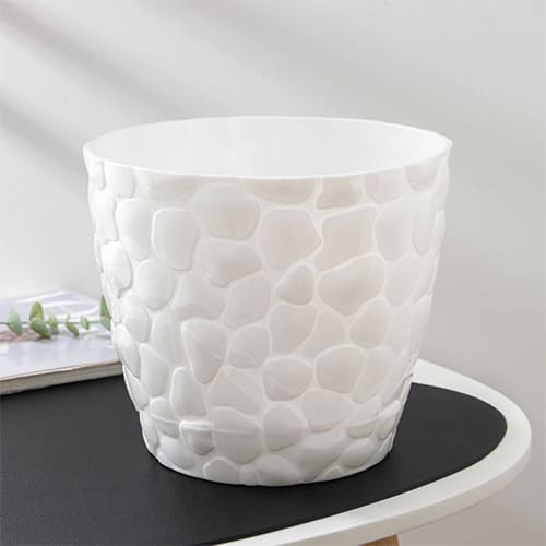 Горшок для цветов Камни d-220мм 4,8л белый, 1/20