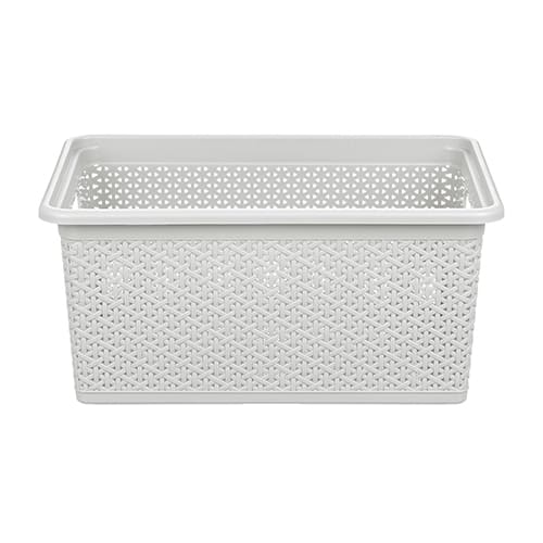 Корзина универсальная 15 л Homver Wenge 221305721/03, прямоугольная, 398х273х172 мм, светло-серая