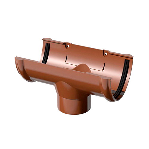 Водосточная система VERAT-Воронка желоба, цвет коричневый, 1/5