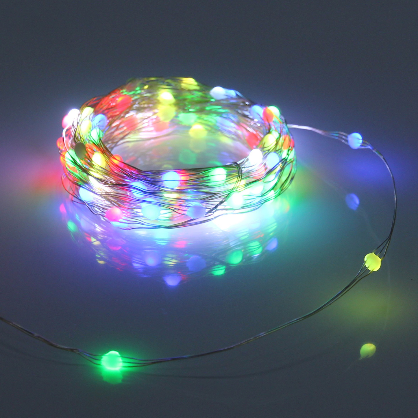 Гирлянда для дома НИТЬ "Magnificent" 20 м 200 ламп LED, прозрачн.пров, более 8 реж, с пультом Д/У, IP-20, RGB (USB)