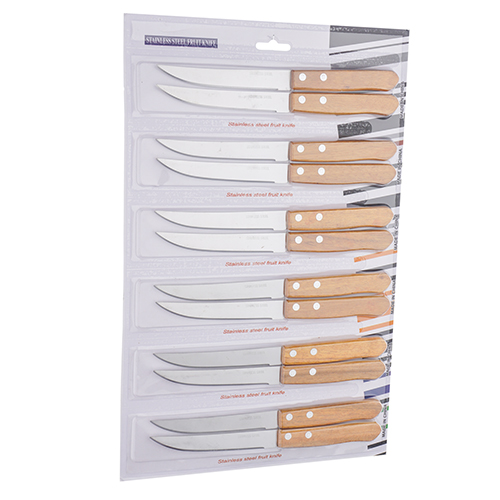 Нож кухонный 210 мм DFE-012Aa-1 набор 2 шт деревянная ручка, 6/100