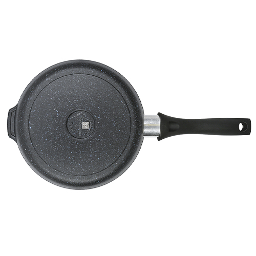 Сковорода 20см, глубокая, с ручкой АП KUKMARA, линия Granit, black, 1/6