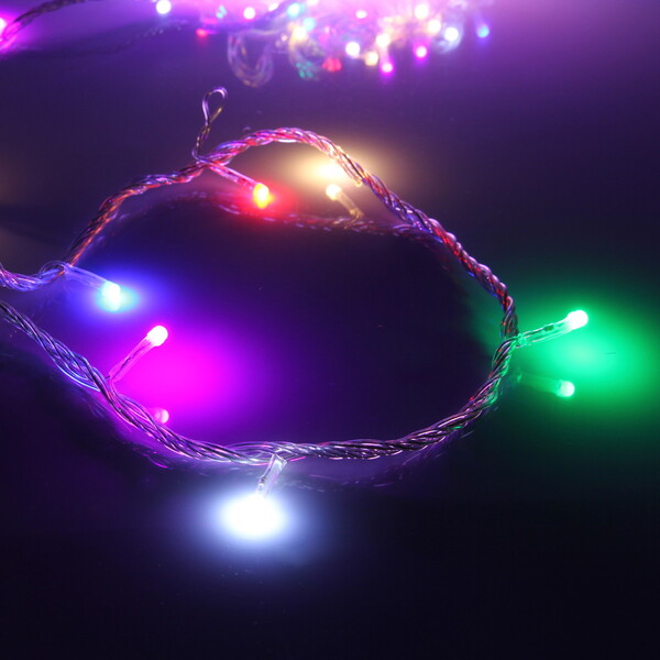 Гирлянда для дома "Bright light" 9,5м 100 ламп LED прозрач.пров.,8 реж, IP-20, Мультицвет (возможность соединения)