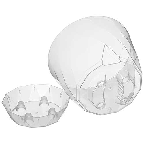 Горшок для орхидей 1.3 л Homver Laurel 221615001/00, 145 мм, с поддоном, бесцветный