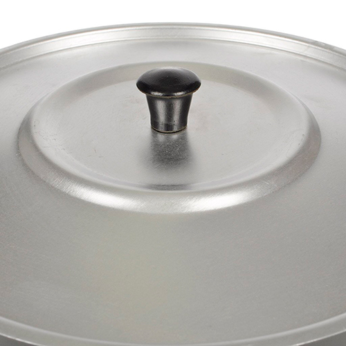 Кастрюля 8,0 л 2 мет. ручки, с крышкой, штампованный алюминий, БЕЛАЯ КАЛИТВА, 1/4