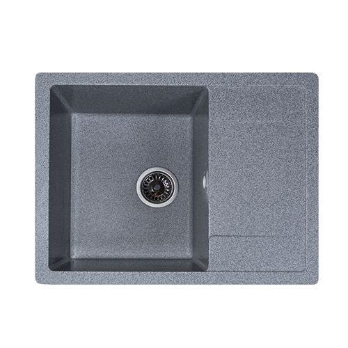 Мойка каменная GranAlliance G-25 64х50см, темно-серый, 1/1