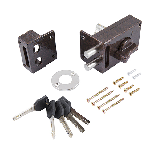 Замок накладной ОМЕГА 3Н1-М1 КМЗ, медь, 1/20