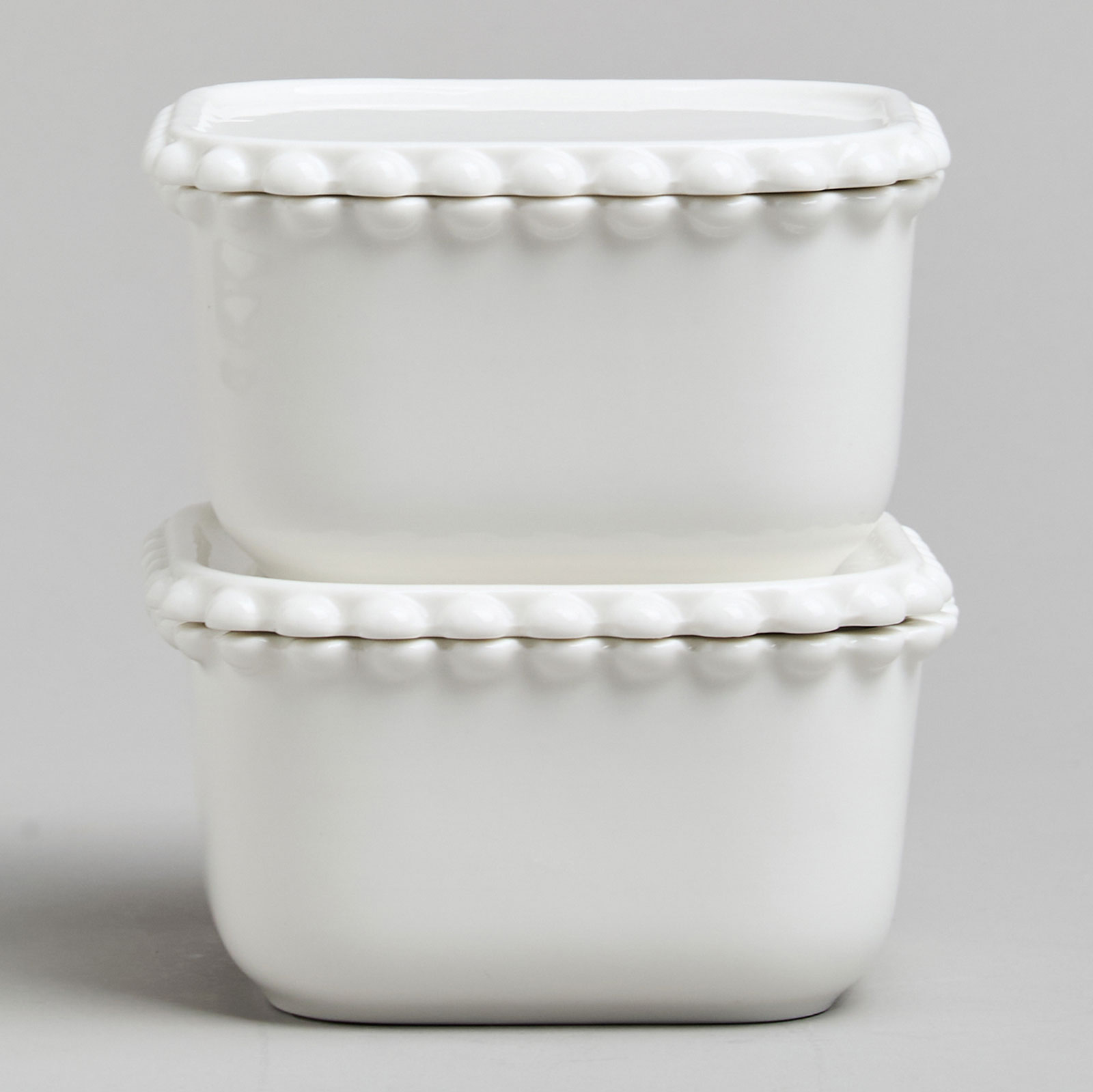 НАБОР ИКОРНИЦ LEFARD, PEARL, С КРЫШКАМИ 2 ШТ. КВАДРАТ. 10*5, 5 СМ 200 МЛ