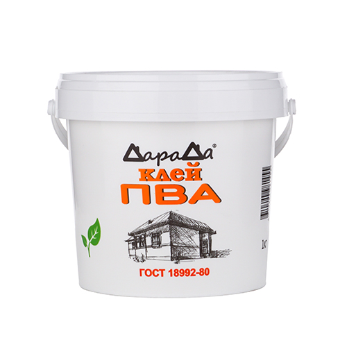 Клей ПВА 1кг, ДАРАДА, ГОСТ усиленный универсальный, 12/12