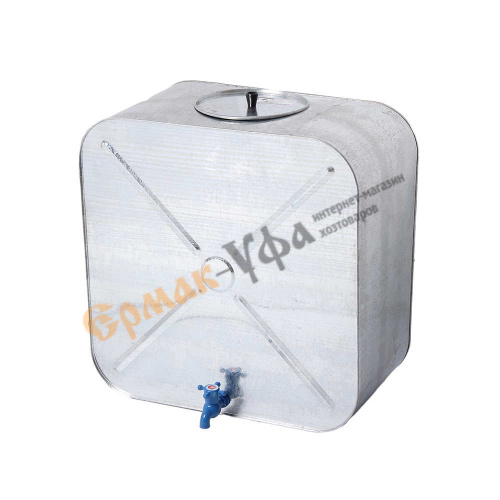 БАК оцинк 100л с краном, квадрат-овал, 1/1