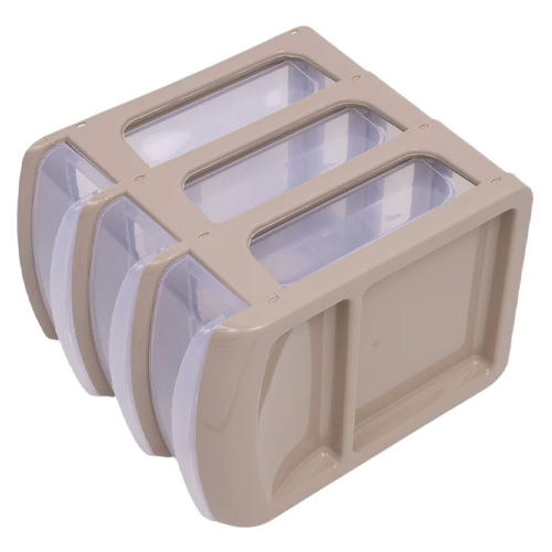 Бокс универсальный IDEA М 2763, малый, 3 секции, капучино