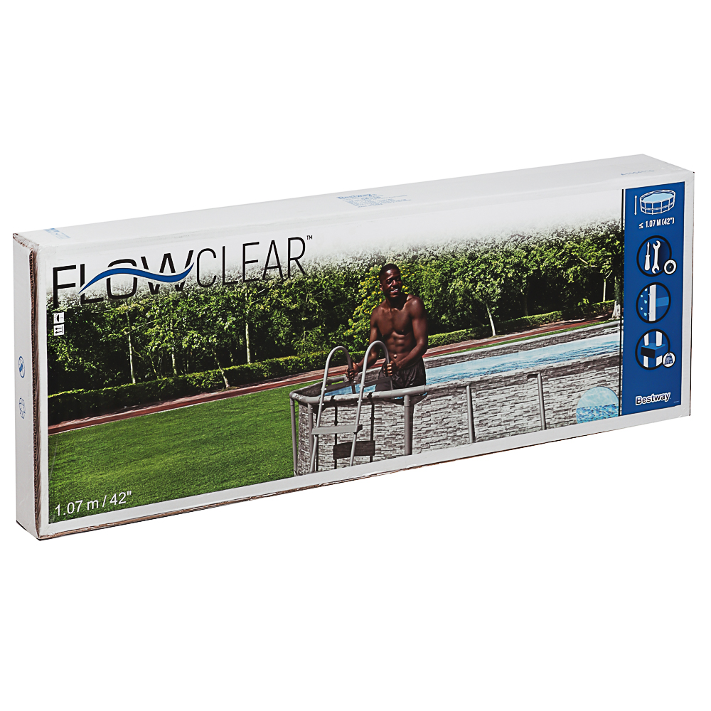 BESTWAY Лестница для бассейнов, сталь, 107см, 58335